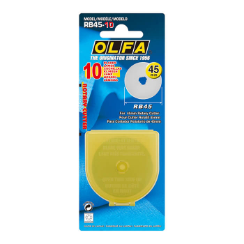 Ersatzklingen für OLFA Rollschneider 45 mm (1 Packung/10 Stück)